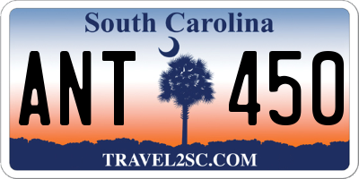 SC license plate ANT450