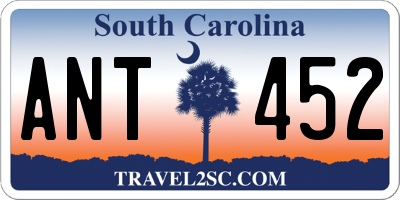 SC license plate ANT452