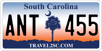 SC license plate ANT455