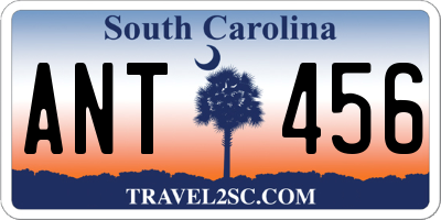SC license plate ANT456