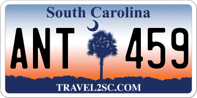 SC license plate ANT459