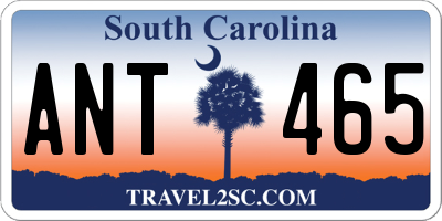 SC license plate ANT465