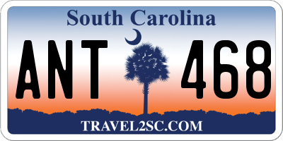 SC license plate ANT468