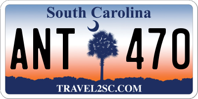 SC license plate ANT470