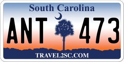 SC license plate ANT473