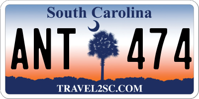 SC license plate ANT474