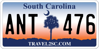 SC license plate ANT476