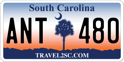 SC license plate ANT480