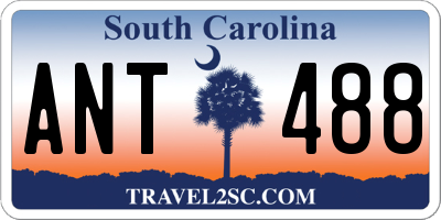 SC license plate ANT488