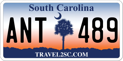 SC license plate ANT489