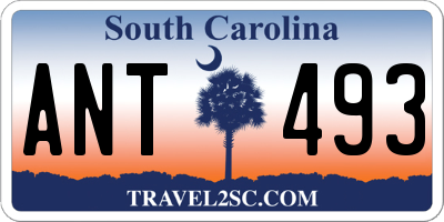 SC license plate ANT493
