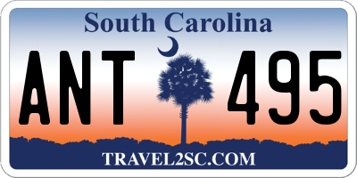SC license plate ANT495