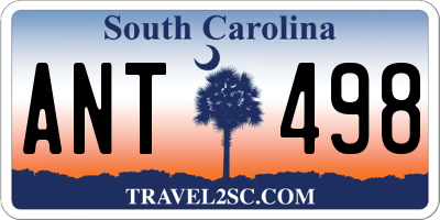 SC license plate ANT498