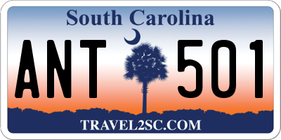 SC license plate ANT501