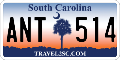 SC license plate ANT514