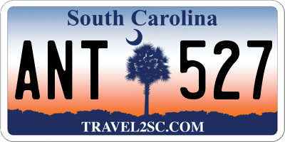 SC license plate ANT527