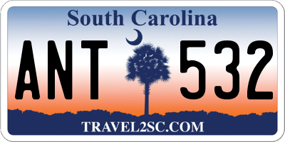 SC license plate ANT532