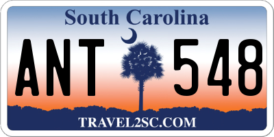 SC license plate ANT548