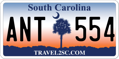 SC license plate ANT554