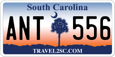 SC license plate ANT556