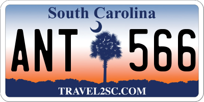 SC license plate ANT566