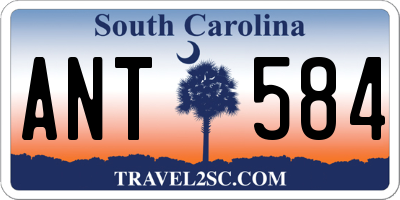 SC license plate ANT584