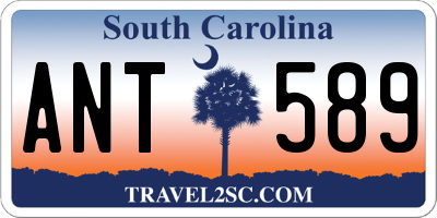 SC license plate ANT589