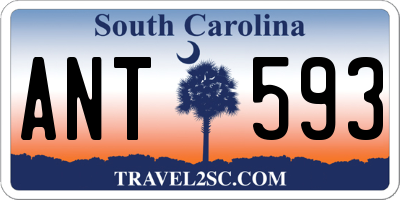 SC license plate ANT593