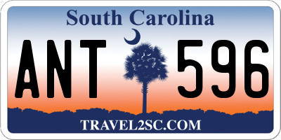 SC license plate ANT596