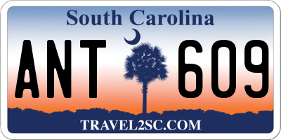 SC license plate ANT609