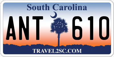 SC license plate ANT610