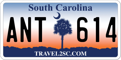 SC license plate ANT614