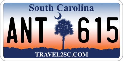 SC license plate ANT615