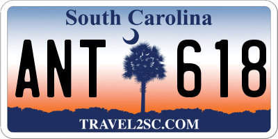 SC license plate ANT618