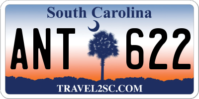SC license plate ANT622