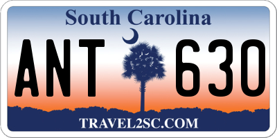 SC license plate ANT630