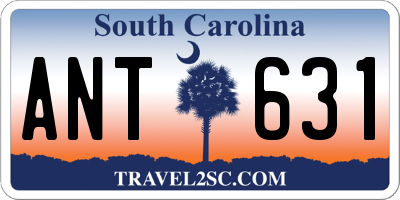 SC license plate ANT631