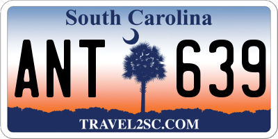 SC license plate ANT639