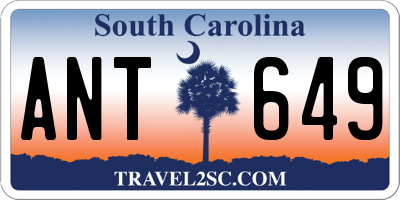 SC license plate ANT649