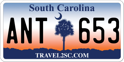 SC license plate ANT653