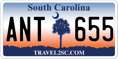 SC license plate ANT655