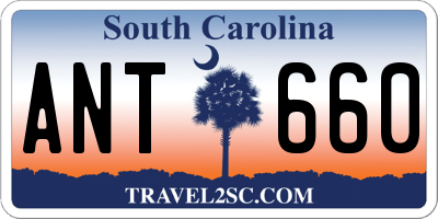 SC license plate ANT660