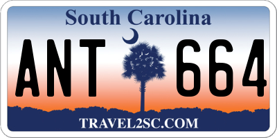 SC license plate ANT664
