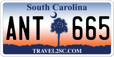 SC license plate ANT665