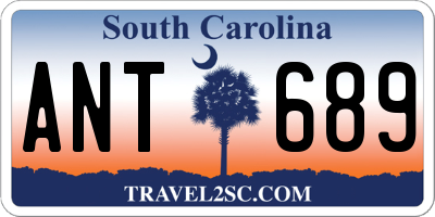 SC license plate ANT689