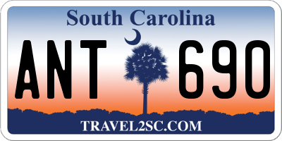 SC license plate ANT690