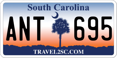 SC license plate ANT695