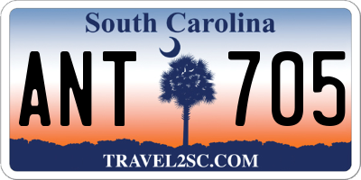 SC license plate ANT705