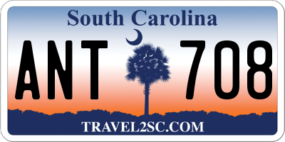 SC license plate ANT708