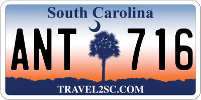 SC license plate ANT716